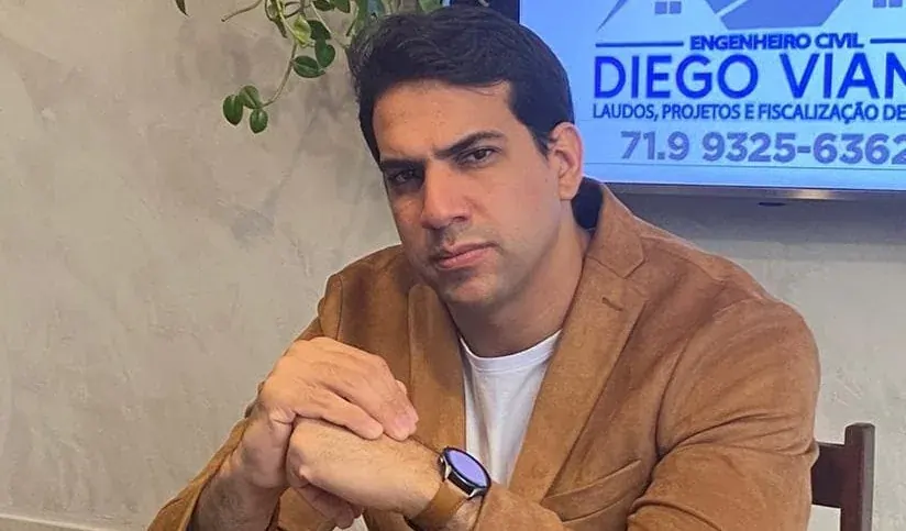 Diego Viana, engenheiro civil responsável pela Diego Viana Engenharia, construtora de alto padrão na Bahia